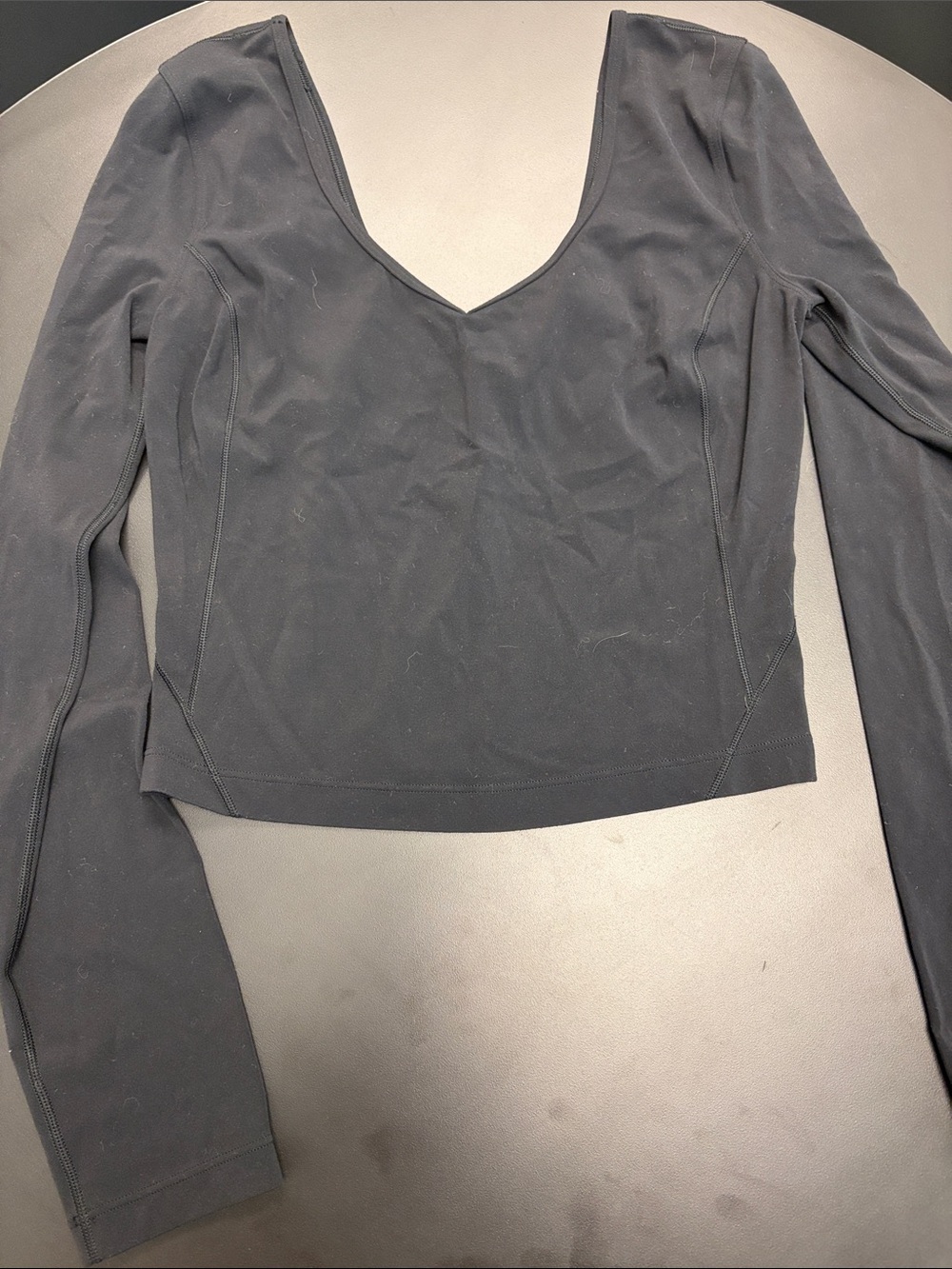 lululemon athletica Black Long-Sleeve V-Neck Top